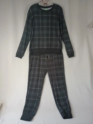 Conjunto de pijama de mujer Honeydew grande negro blanco tartán a cuadros parte superior inferior envío RÁPIDO Foto 1 de 4