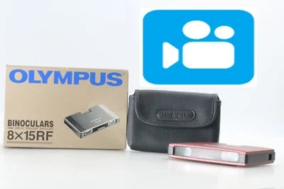 🎦VIDEO👀Rare ✨MINT✨ Olympus Binoculas 8x15 RF Red  7.5 degrees From JAPAN - Image 1 of 4