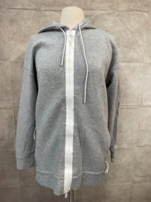 Sudadera con capucha New Balance gris manga larga cremallera completa para mujer talla M Foto 1 de 4