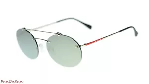 Occhiali da sole uomo Prada PS56TS ZVN4L0 oro pallido/grigio scuro obiettivo specchio 55 mm - Foto 1 di 5