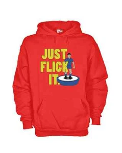 Felpa KJ280 Just flick it Subbuteo Table Football Casual Terrace Hoodie Hoody