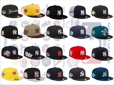 Mens New York Yankees Era Hat casual Baseball Cap Sun hats 59FIFTY Fitted Hat - Image 1 of 4