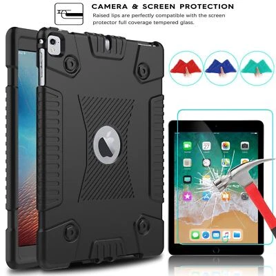 iPad 5th / 6th Generation 9.7 Shockproof Slim Soft Case + Tempered Glass Film - Image 1 of 4