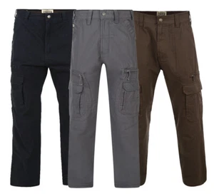  Mens KAM Premium Cargo Trousers Casual Work Bottoms Big Plus Size 40-60 S R L   - Picture 1 of 10