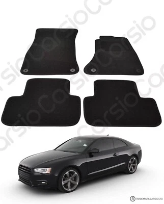 For AUDI A5 2dr Coupe 2007 to 2016 Fully Tailored Black Car Floor Mats Carpets - Image 1 of 4