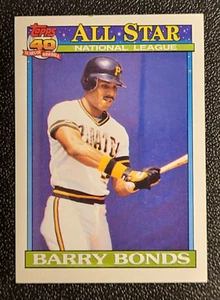 Barry Bonds 1991 Pittsburgh Pirates Topps All-Star #401 error de impresión - Imagen 1 de 24