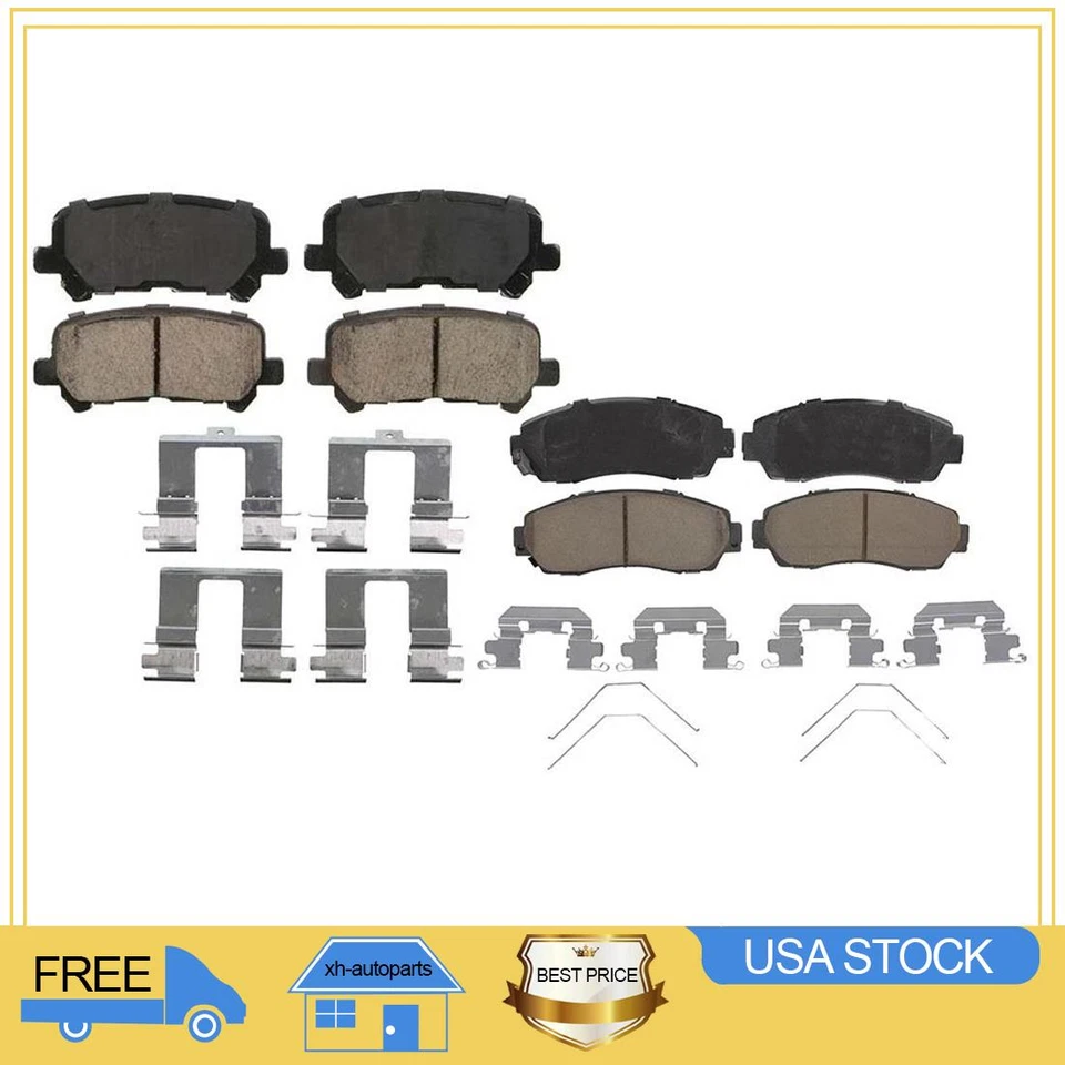 2x Juego de pastillas de freno de disco delanteras traseras Wagner Brake para Honda Odyssey 2011-2017 Foto 1 de 3