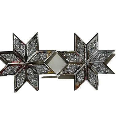 Waltsom 12x12in Crushed Diamond Decorative Mirrors - Set of 2 for Home Decor OB - Image 1 of 4