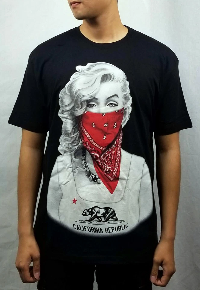 Konflic Gangster Marilyn Monroe With Red Bandana Classic Basic Crew Neck Unisex  - Image 1 of 1