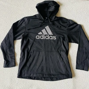Adidas Hoodie Men’s Black Sweatshirt Aeroready Size L (0437M) - Picture 1 of 11