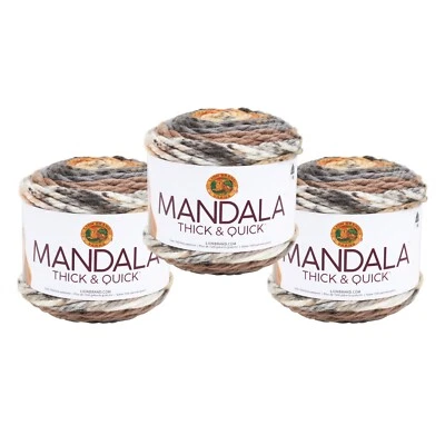 (3 Pack) Lion Brand Yarn 528-203BQ Mandala Thick & Quick Bulky Yarn, Stairwell - Image 1 of 4