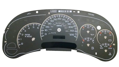 Grupos de instrumentos Silverado Tahoe Sierra con superposición facial de calibre 03 04 05 OEM usados Foto 1 de 4