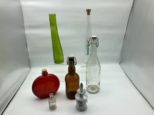 Lot of 7 Vintage Bottles-Beer-Perfume Bottle w/Stopper-Assorted Varieties - Picture 1 of 8