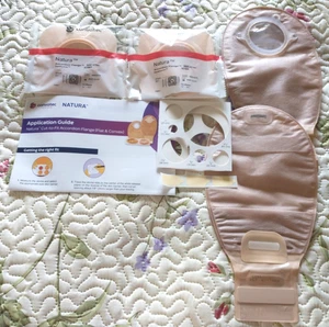 LOT NEW CONVATEC OSTOMY SUPPLIES 2 BAGS 421748 & 2 421640 NATURA BARRIER FLANGE - Picture 1 of 6