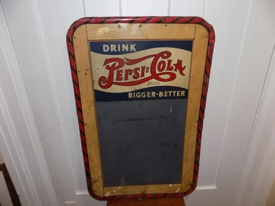 Vintage Drink Pepsi Cola Bigger Better Metal Chalkboard Self Framed Sign - Image 1 of 4
