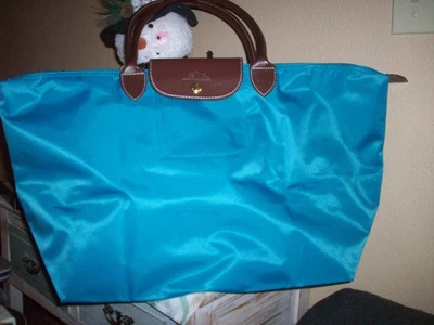 BOLSO DE MANO LONGCHAMP PARIS LE PLIAGE MODELE DEPOSE Azul Teal Foto 1 de 4
