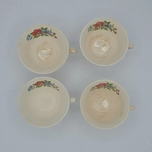 Juego de 4 tazas de té de oro de 22k de China sajona francesa tiempo de flor - Imagen 1 de 11