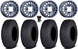 Method 407 14" Wheels Bahia Blue 27" Coyote Tires Can-Am Maverick X3 - Picture 1 of 5