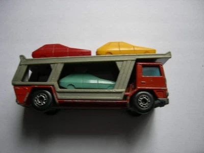 Matchbox Superfast No.11- Car Transporter Bedford Lesney England rot silber - Bild 1 von 4