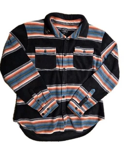 Dark Seas Men's Large Black Zulu Long Sleeve Button Up Flannel Shirt 23505 - Picture 1 of 9