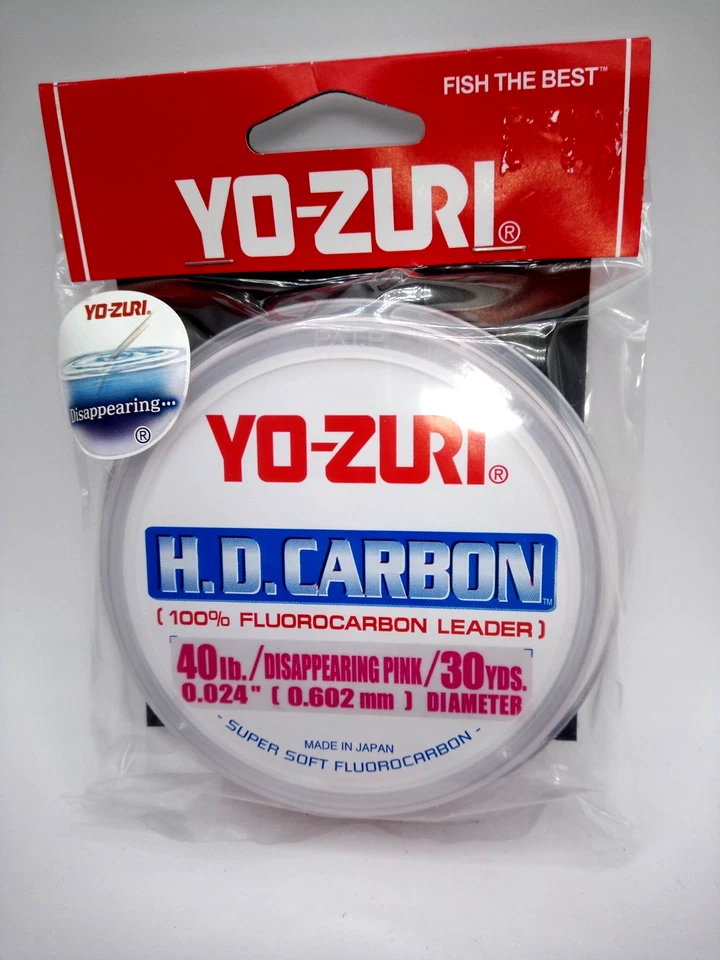 Yo-Zuri HD Fluorocarbon Disappearing Pink Leader 40lb 30yds