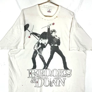 Camiseta vintage Brooks & Dunn 3XL hecha en Estados Unidos puntada única 1994 envejecida - Imagen 1 de 14
