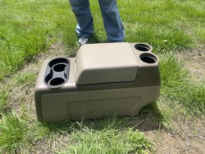 2011-2014 Ford F150 Beige Tan Center Floor Console Lid Armrest OEM - Picture 1 of 4