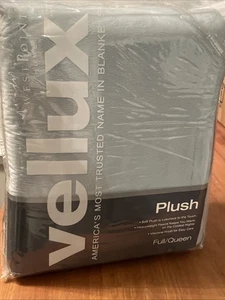 Vellux Plush Micro Mink Gray Mist Full/ Queen Blanket New Soft 90" X 90" Grey - Picture 1 of 6