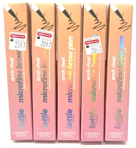 (5) Lottie Arch Rival Microfine Brow Eyebrow Pen Marker NIP 0.55 fl oz BROWN - Picture 1 of 3