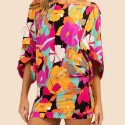 Túnica de encubrimiento de natación Trina Turk Gemini talla L NUEVA CON ETIQUETAS NUEVA Foto 1 de 4