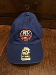 New York Islanders Hat Cap Strap Back Blue 47 NHL Hockey Clean Up Adjustable