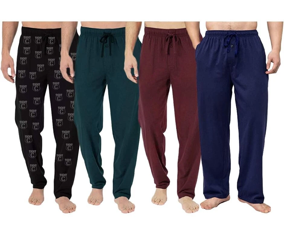 (4-Pack) Men's Cotton Lounge Pants With Pockets - Image 1 of 2
