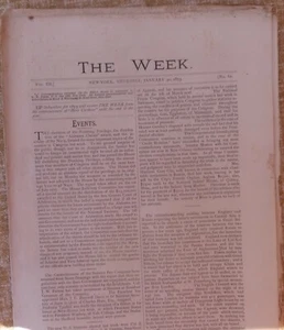 Magazine The Week,year 1873,Number 62,January 30 - Imagen 1 de 10