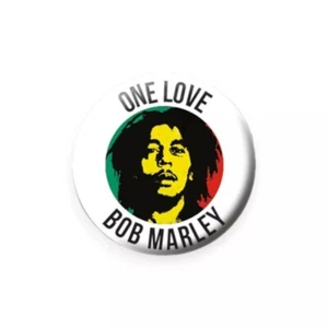 Genuine Bob Marley "One Love" Reggae Merchandise Button Pin Badge Small 25mm - Bild 1 von 1