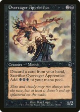 Magic MTG Tradingcard Odyssey 2001 Overeager Apprentice 154/350