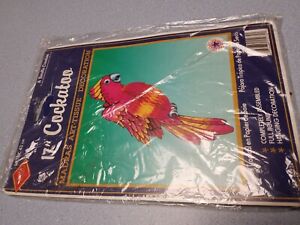Vintage Tissue Exotic 17-inch Pink Bird Style Cockatoo Luau Party Decorations 