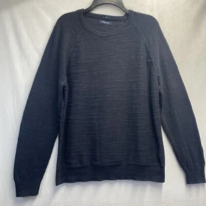 J.CREW/JEANS Slim Knit Long Sleeve Crew Neck Pullover Sweater Men Charcoal Used - Picture 1 of 17