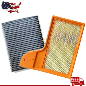 Combo Set Engine&Carbon Cabin Air Filter For Ford Mustang 15-17 3.7L 15-21 5.0L - Picture 1 of 10
