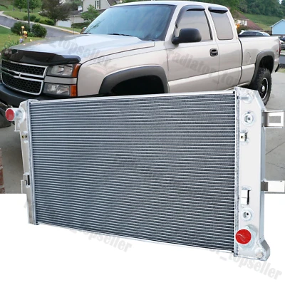Fits 2001-05 Chevrolet Silverado 2500 3500 Duramax 6.6L 3 ROW Aluminum Radiator Foto 1 de 4