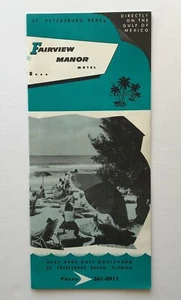 Brochure vintage Fairview Manor Motel Florida Beach FL MCM anni 50 grafica BELLA - Foto 1 di 1