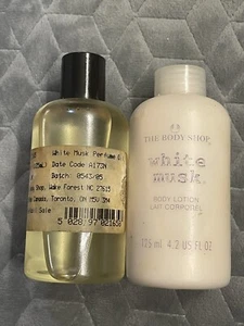 Vtg The Body Shop White Musk Perfume Oil Lotion 4.2oz 125ml Rare Discontinued - Picture 1 of 2