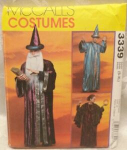 Pattern #3339 McCall's Crafts UNCUT HALLOWEEN WIZARDS Robe Hat Tunic Adult Teen