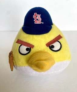 6” Angry Birds ST. LOUIS CARDINALS Plush Yellow Chuck Tagged 2014 MLB Baseball - Picture 1 of 5