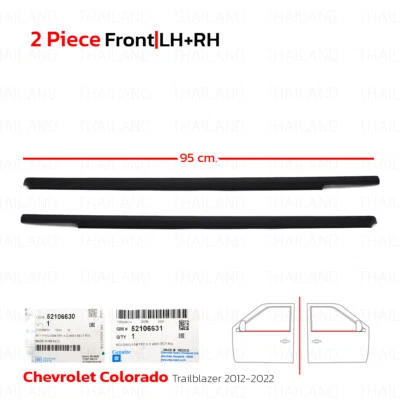 For Chevrolet Colorado 2012 - '22 Front Lh+Rh Outer Weatherstrip Door Belt Foto 1 de 4