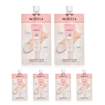 6x Merrezca Dewy Skin Makeup Base SPF 50 PA+++ 4in1 Foundation Primer Smooth 5ml - Image 1 of 4
