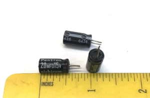 25 NOS Nichicon/Pentron Radial Style Capacitors 20 uf 15v - Picture 1 of 1