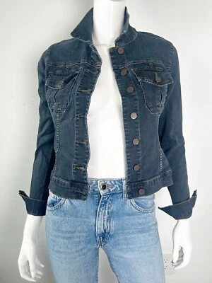 Kut from the Koth Blue Denim Jacket Cotton Blend Size Small - Image 1 of 4