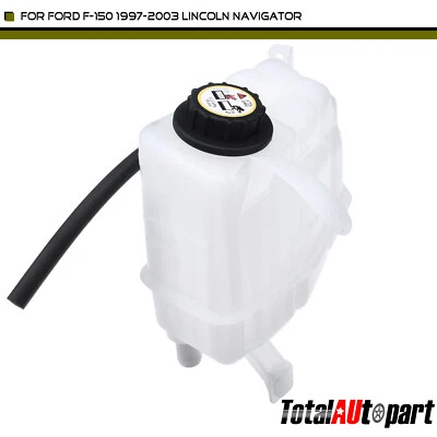 Coolant Expansion Tank w/ Cap for Ford F-150 F-250 97-03 Lobo Lincoln Blackwood - Image 1 of 4