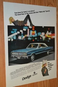 1967 DODGE CORONET WHITE HAT SPECIAL ORIGINAL LARGE VINTAGE ADVERTISEMENT AD 67 - Bild 1 von 1