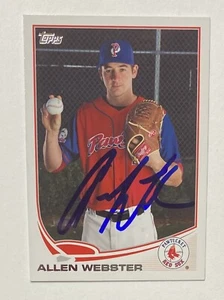 Allen Webster Signed Topps #38 2013 Card Pawtucket Red Sox Auto MLB RAD - Picture 1 of 1